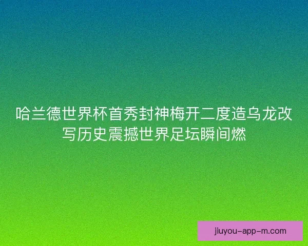 哈兰德世界杯首秀封神梅开二度造乌龙改写历史震撼世界足坛瞬间燃